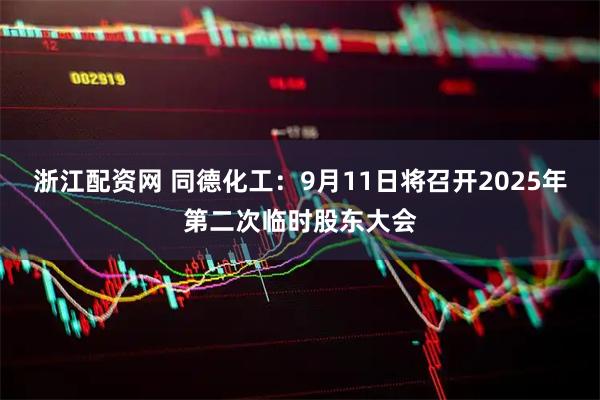 浙江配资网 同德化工：9月11日将召开2025年第二次临时股东大会