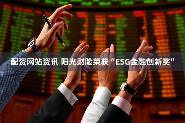 配资网站资讯 阳光财险荣获“ESG金融创新奖”